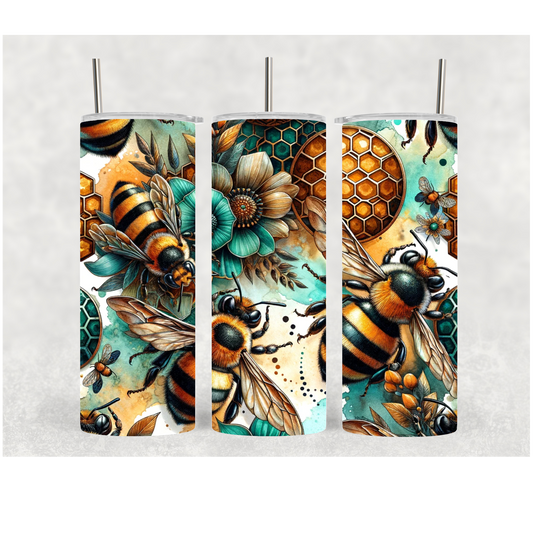 20oz Bee Sunflower