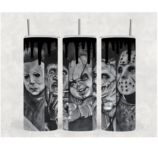 20oz Black Horror Drip