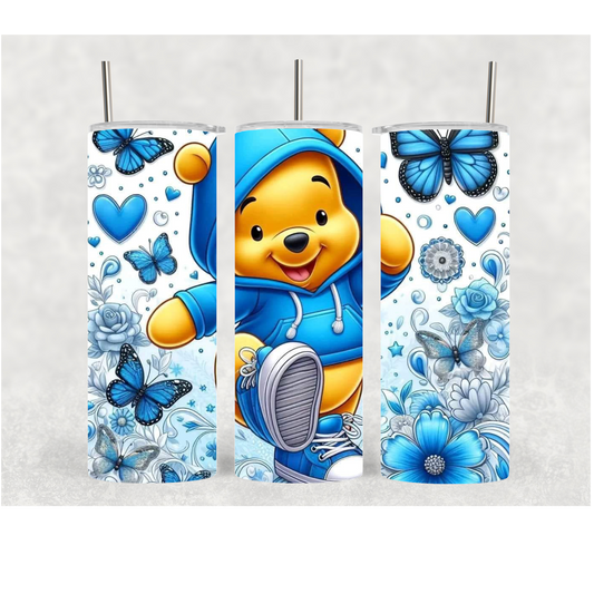 20oz Blue Bear Butterfly