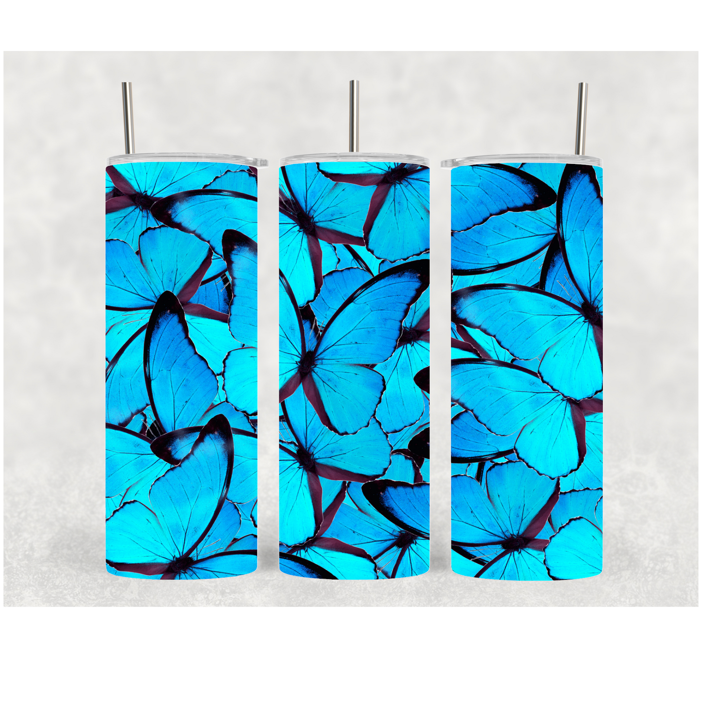 20oz Blue Butterfly