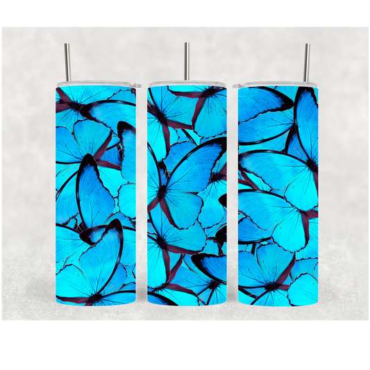 20oz Blue Butterfly