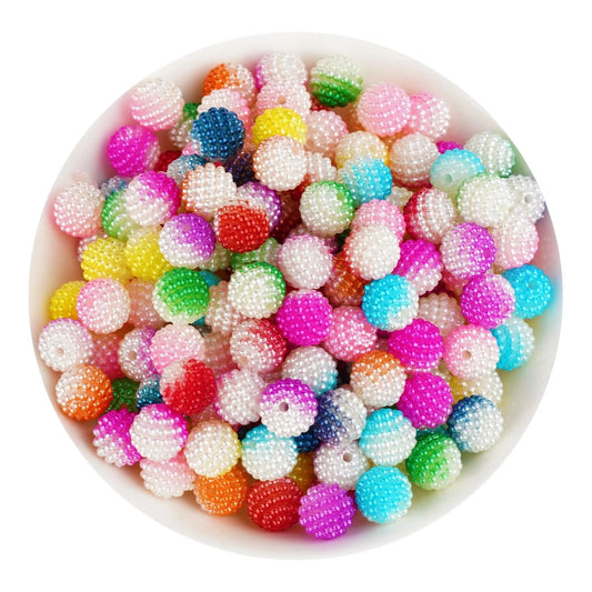 Master Maker Crafts -  Bumpy Beads - Mixed Colors 2 Tone (215 per Bag - 10mm)