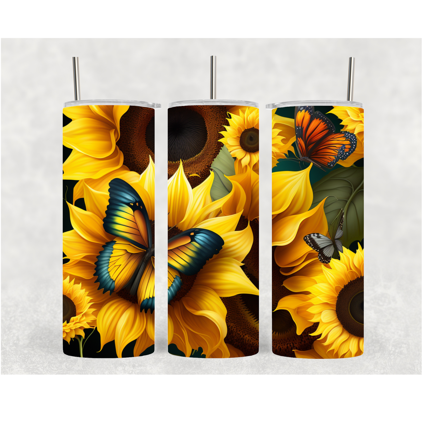 20oz Butterfly Sunflower