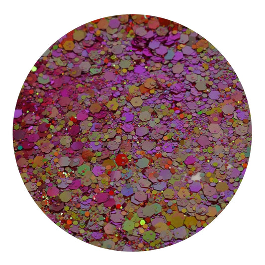 Master Maker Crafts -  Chunky Glitter Chameleon - Rose Luster Dust (2 oz Bag)