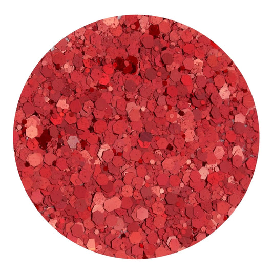 Master Maker Crafts -  Chunky Glitter Holographic - Ruby Blaze (2 oz Bag)