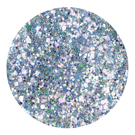 Master Maker Crafts -  Chunky Glitter Rainbow Iridescent - Azure Breeze (2 oz Bag)