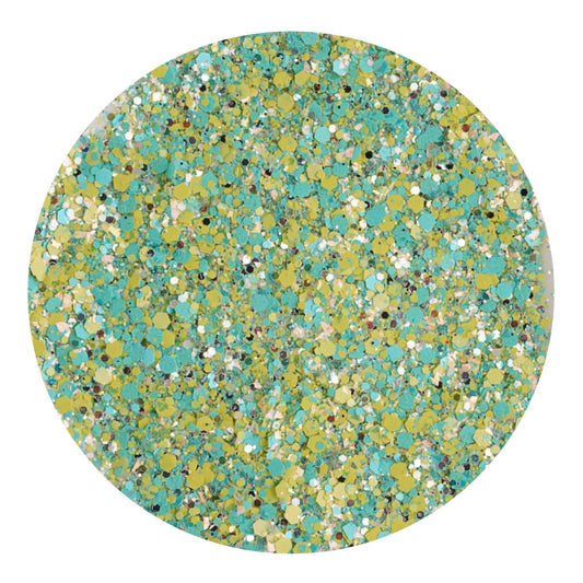 Master Maker Crafts -  Chunky Glitter Rainbow Iridescent - Lime Lagoon Fusion (2 oz Bag)