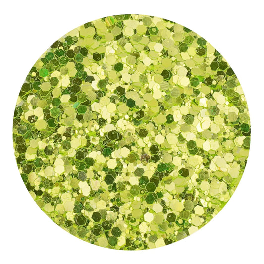 Master Maker Crafts -  Chunky Glitter Reflective Boho - Limeade Burst (2 oz Bag)