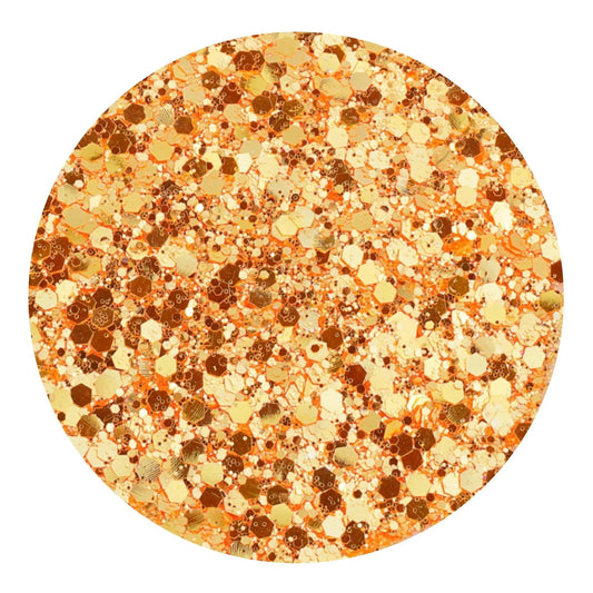 Master Maker Crafts -  Chunky Glitter Reflective Boho - Orange Zest (2 oz Bag)