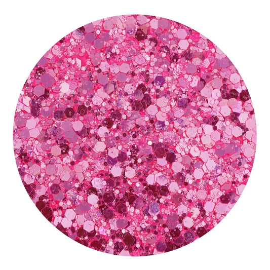 Master Maker Crafts -  Chunky Glitter Reflective Boho - Pink Sugar (2 oz Bag)