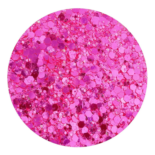 Master Maker Crafts -  Chunky Glitter Reflective Boho - Vivid Blush (2 oz Bag)