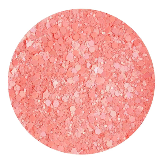 Master Maker Crafts -  Chunky Glitter Sweet Pastel - Pink Coral (2 oz Bag)