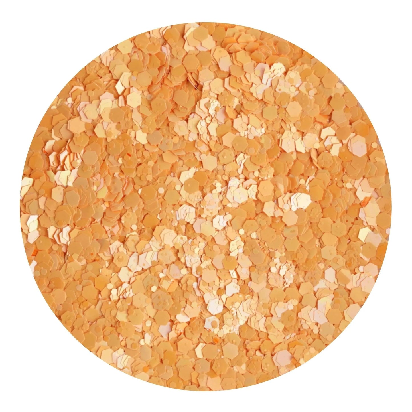 Master Maker Crafts -  Chunky Glitter Sweet Pastel - Soft Tangerine (2 oz Bag)