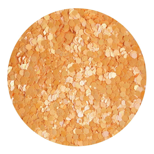 Master Maker Crafts -  Chunky Glitter Sweet Pastel - Soft Tangerine (2 oz Bag)