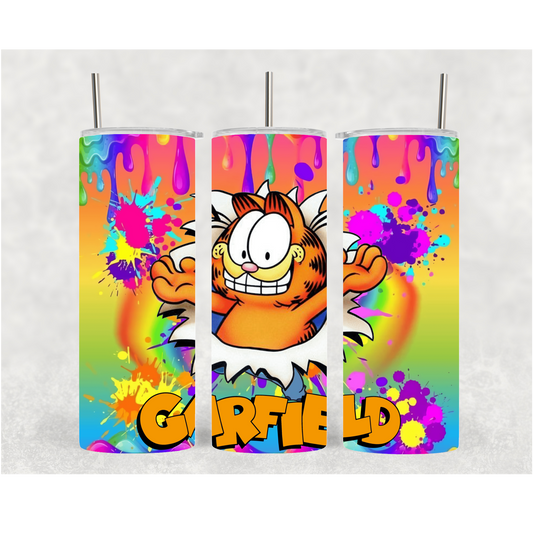 20oz Colorful Drip Cat