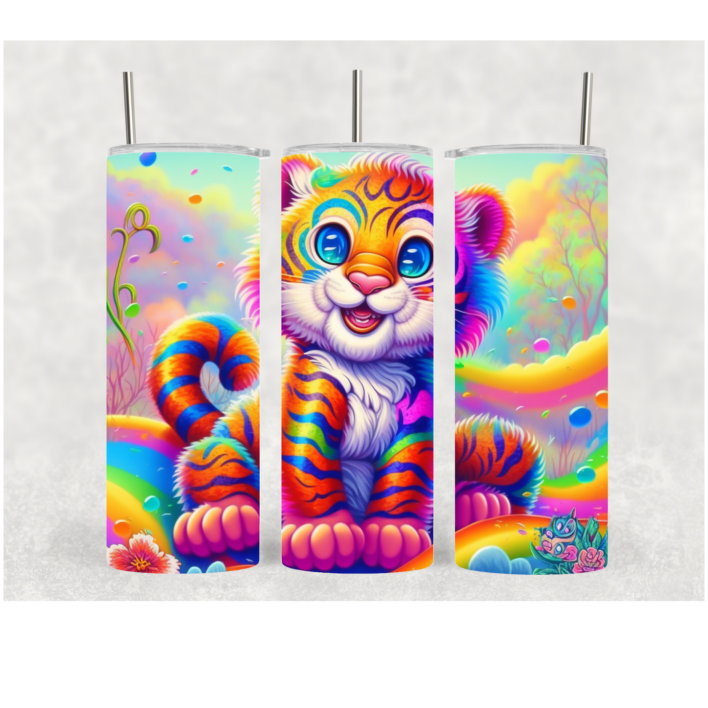 20oz Colorful Tiger