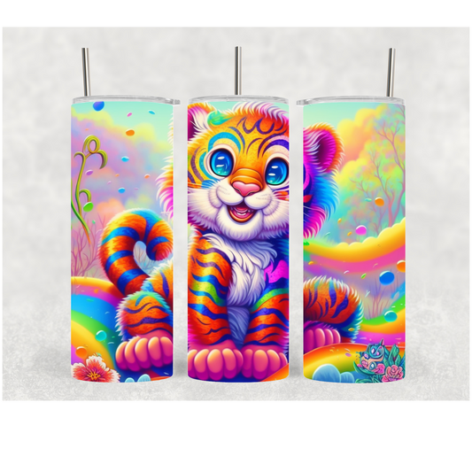 20oz Colorful Tiger
