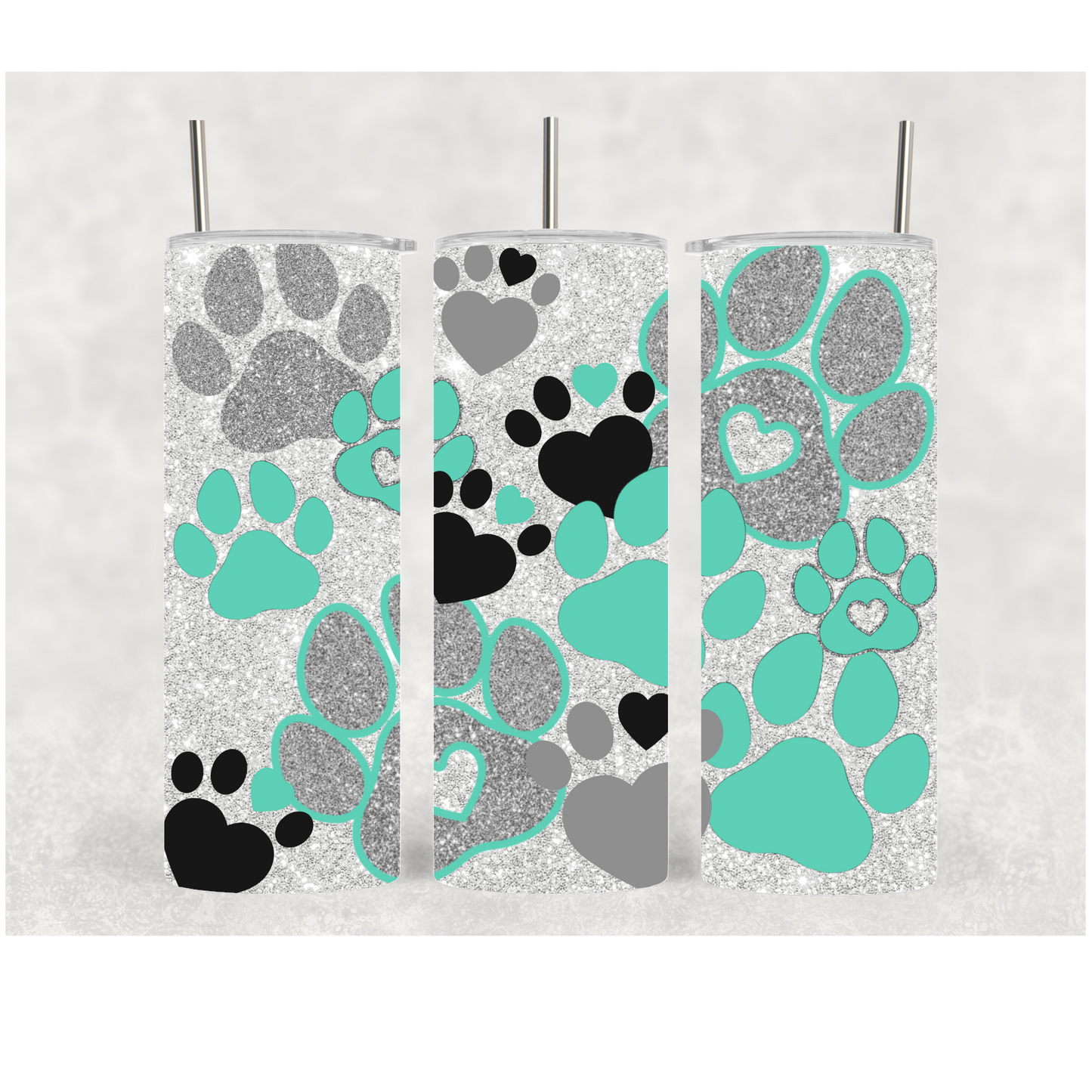 20oz Dog Paw Burst