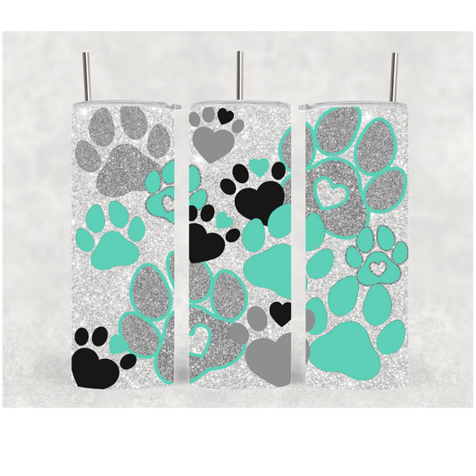 20oz Dog Paw Burst