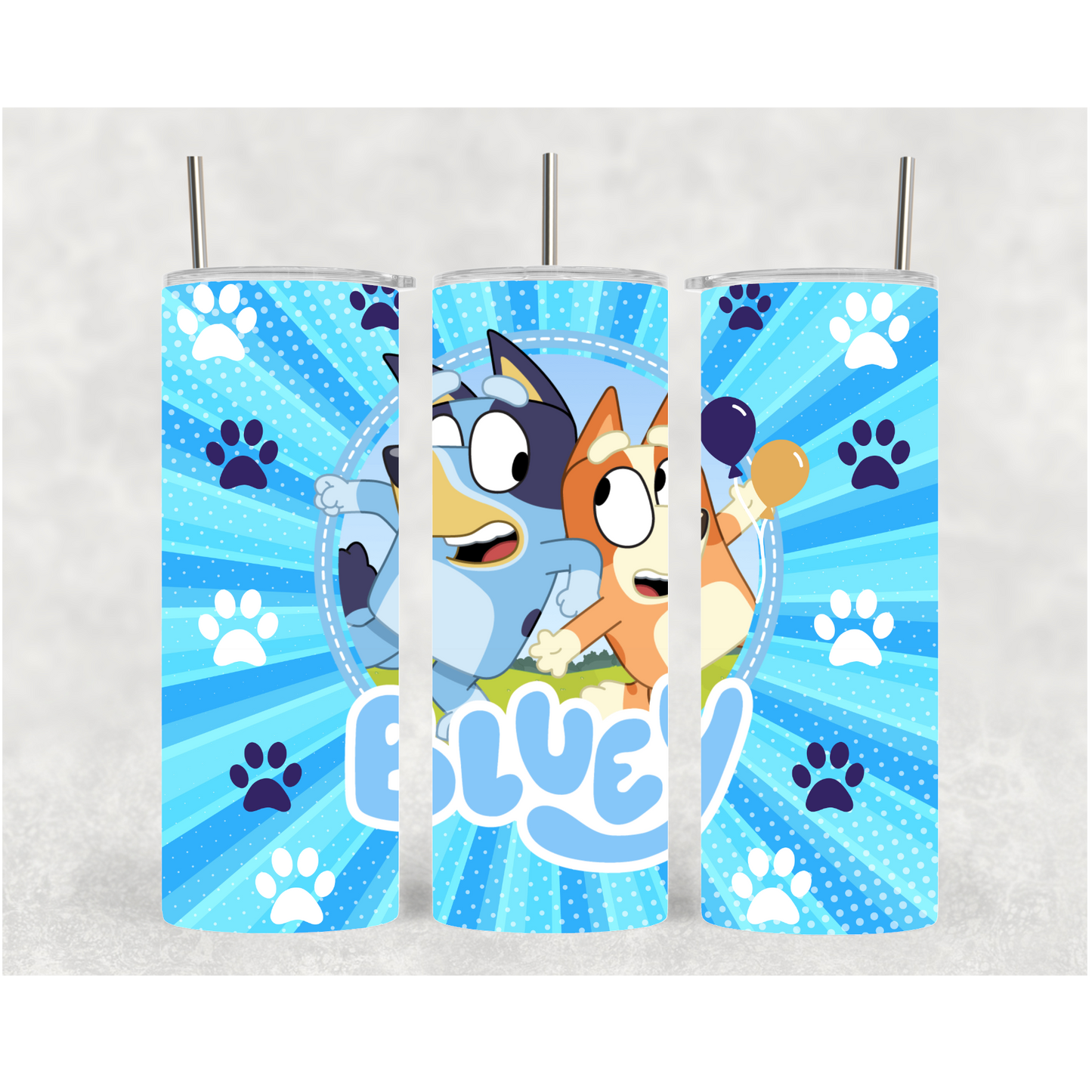 20oz Dog Print Blue Dog