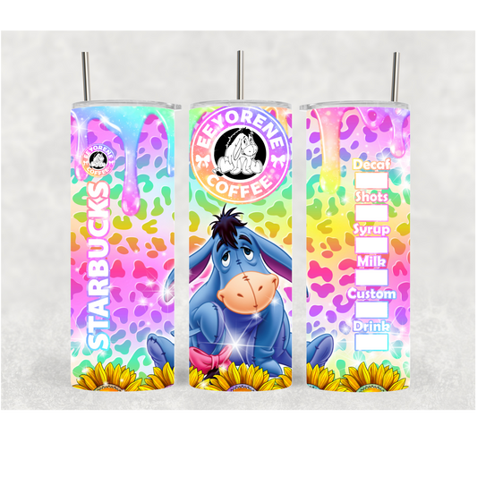 20oz Donkey Rainbow Sunflower