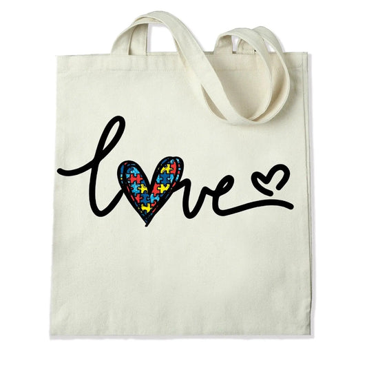 Master Maker Crafts -  DTF Heat Transfer Only - Autism Love - 10" (Shirt/Tote NOT Included)