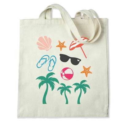 Master Maker Crafts -  DTF Heat Transfer Only - Beach Icons 10" (Shirt/Tote NOT Included)