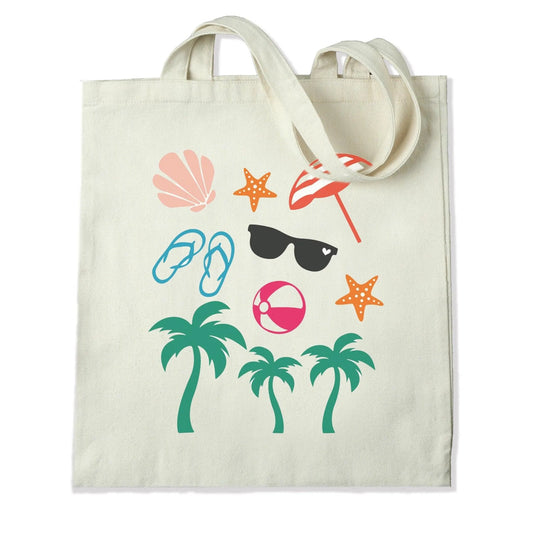 Master Maker Crafts -  DTF Heat Transfer Only - Beach Icons 10" (Shirt/Tote NOT Included)