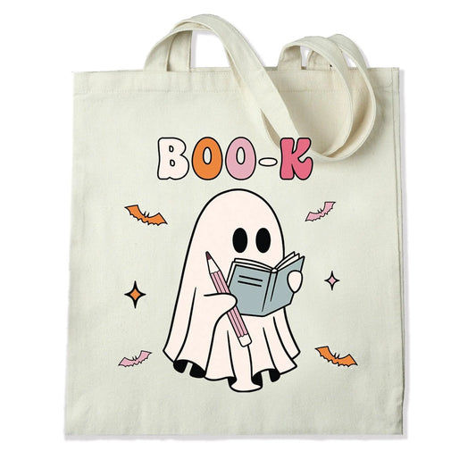 Master Maker Crafts -  DTF Heat Transfer Only - Boo-k Ghost 10" (Shirt/Tote NOT Included)