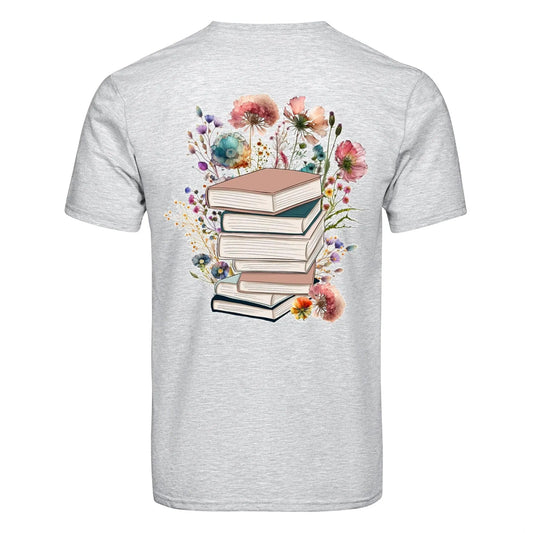 Master Maker Crafts -  DTF Heat Transfer Only - Books & Flowers 10" (Shirt/Tote NOT Included)