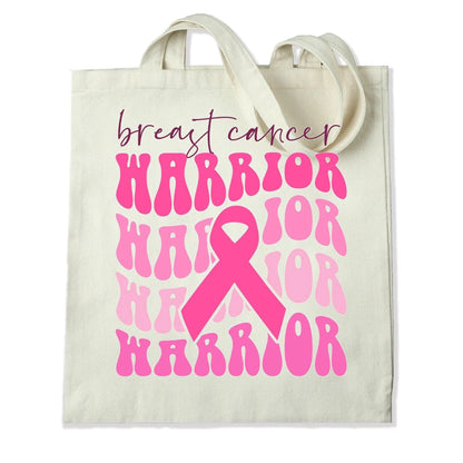 Master Maker Crafts -  DTF Heat Transfer Only - Breast Cancer Warrior - 10" (Shirt/Tote NOT Included)