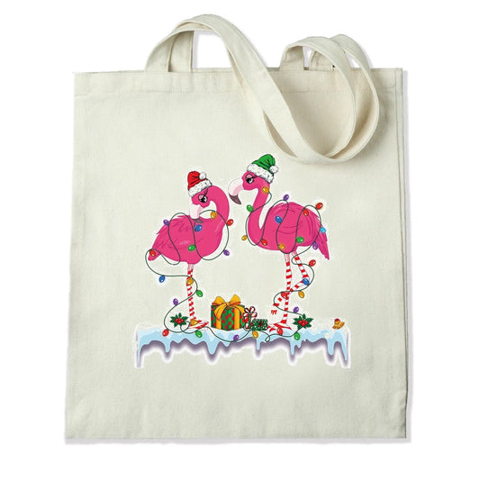 Master Maker Crafts -  DTF Heat Transfer Only - Christmas Flamingo 10" (Shirt/Tote NOT Included)