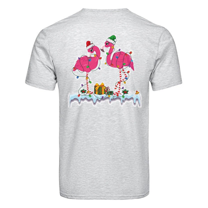 Master Maker Crafts -  DTF Heat Transfer Only - Christmas Flamingo 10" (Shirt/Tote NOT Included)