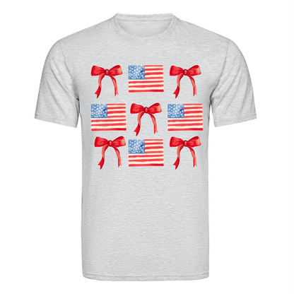 Master Maker Crafts -  DTF Heat Transfer Only - Flags & Bows 10" (Shirt/Tote NOT Included)