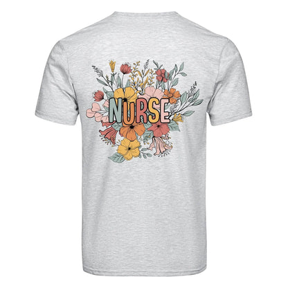 Master Maker Crafts -  DTF Heat Transfer Only - Floral Nurse - 10" (Shirt/Tote NOT Included)