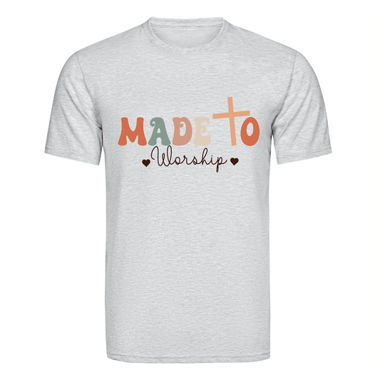 Master Maker Crafts -  DTF Heat Transfer Only - Made to Worship 10" (Shirt/Tote NOT Included)