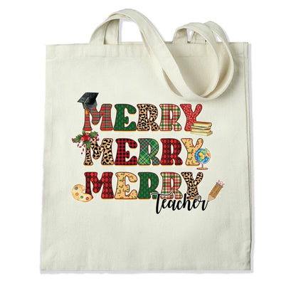 Master Maker Crafts -  DTF Heat Transfer Only - Merry Teacher 10" (Shirt/Tote NOT Included)