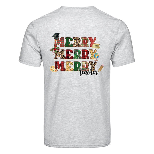 Master Maker Crafts -  DTF Heat Transfer Only - Merry Teacher 10" (Shirt/Tote NOT Included)