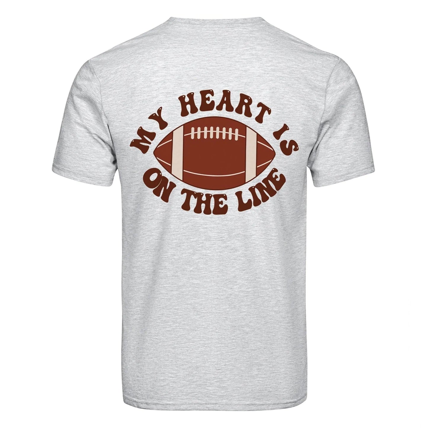Master Maker Crafts -  DTF Heat Transfer Only - My Heart Football 10" (Shirt/Tote NOT Included)