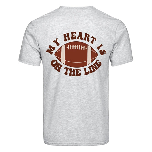 Master Maker Crafts -  DTF Heat Transfer Only - My Heart Football 10" (Shirt/Tote NOT Included)