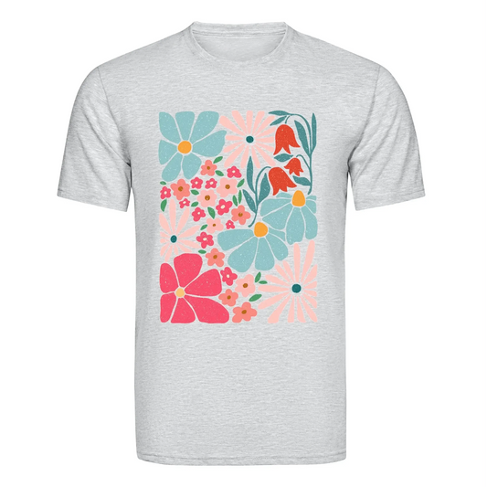 Master Maker Crafts -  DTF Heat Transfer Only - Pastel Flowers 10" (Shirt/Tote NOT Included)