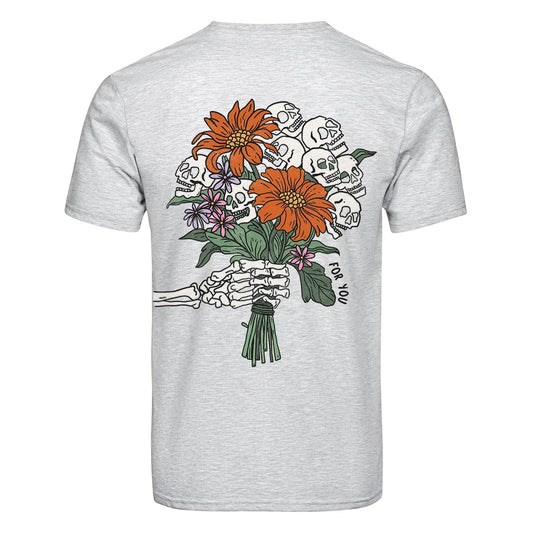 Master Maker Crafts -  DTF Heat Transfer Only - Skull Bouquet 10" (Shirt/Tote NOT Included)