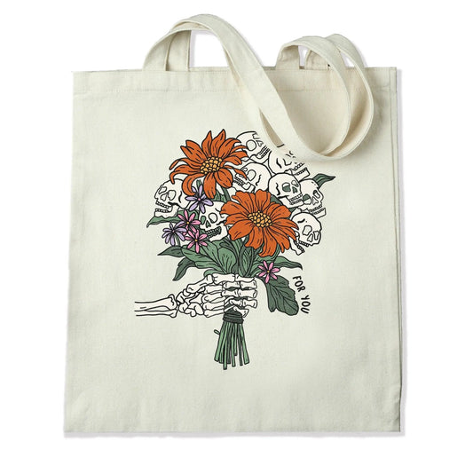 Master Maker Crafts -  DTF Heat Transfer Only - Skull Bouquet 10" (Shirt/Tote NOT Included)
