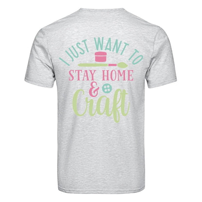 Master Maker Crafts -  DTF Heat Transfer Only - Stay Home & Craft 10" (Shirt/Tote NOT Included)