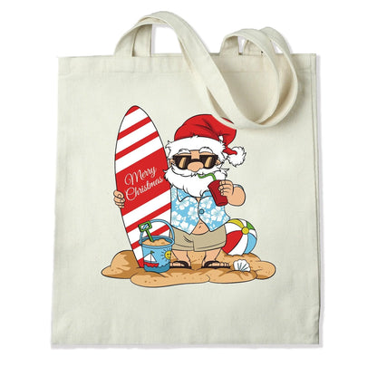 Master Maker Crafts -  DTF Heat Transfer Only - Surfer Santa 10" (Shirt/Tote NOT Included)