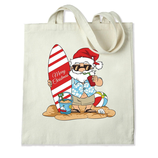 Master Maker Crafts -  DTF Heat Transfer Only - Surfer Santa 10" (Shirt/Tote NOT Included)