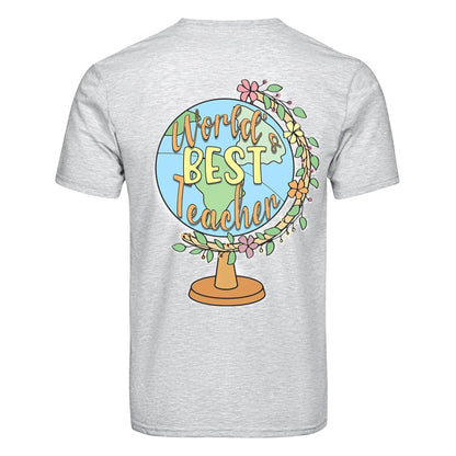 Master Maker Crafts -  DTF Heat Transfer Only - Worlds Best Teacher - 10" (Shirt/Tote NOT Included)