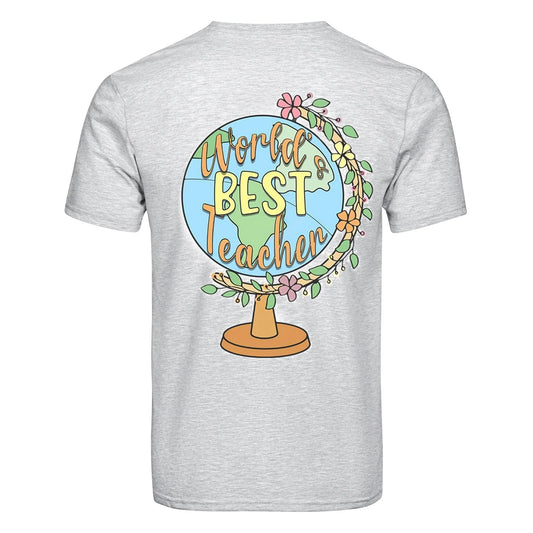 Master Maker Crafts -  DTF Heat Transfer Only - Worlds Best Teacher - 10" (Shirt/Tote NOT Included)