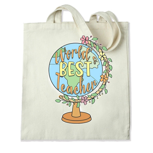 Master Maker Crafts -  DTF Heat Transfer Only - Worlds Best Teacher - 10" (Shirt/Tote NOT Included)
