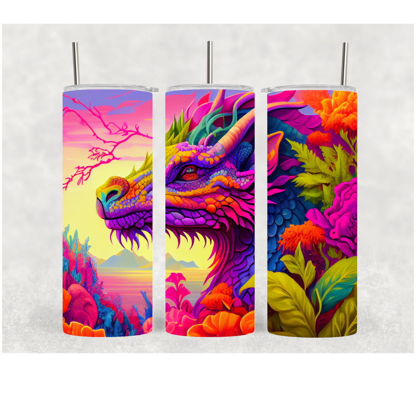 20oz Florescent Dragon